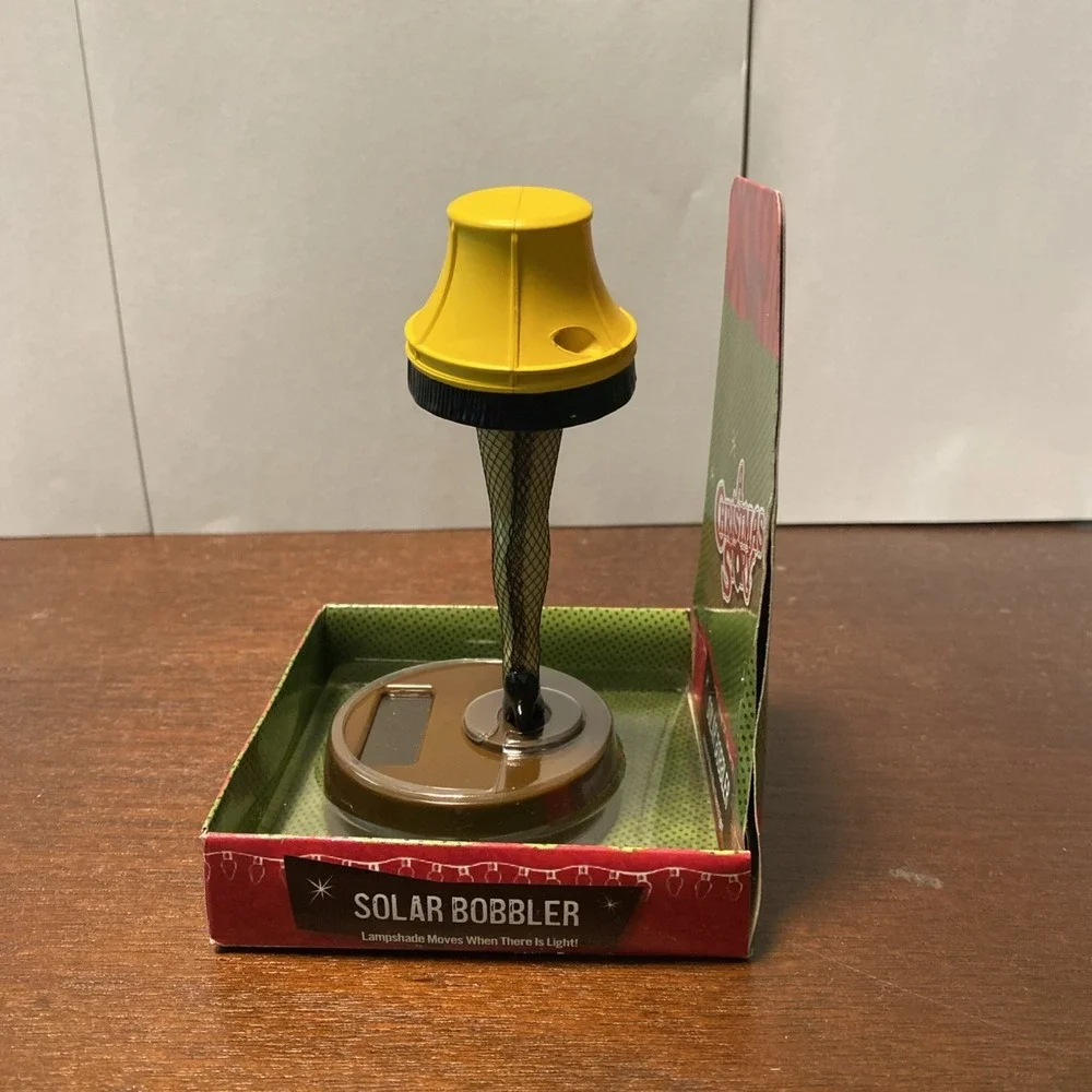 Solar Powered Bobble A Christmas Story Fragile Leg‎ Lamp Light Dancer 5